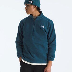 The North Face Men's Teal TKA Glacier Quarter Zip-Up Sweater